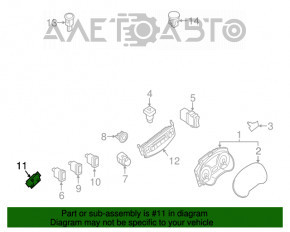 Butonul de control al iluminării panoului frontal Nissan Altima 13-18