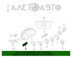 Butoanele de control pentru iluminarea panoului frontal Nissan Murano z52 15-