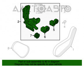 Suportul tensorului curelei de distribuție pentru Hyundai Sonata 11-15 hibrid 2.4