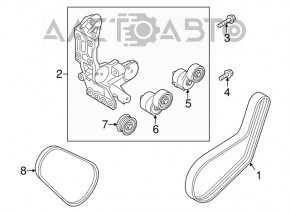 Suport întinzător curea de distribuție Hyundai Sonata 11-15 hybrid 2.4 nou original OEM