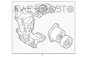 Кронштейн генератора Hyundai Santa FE Sport 17-18 с роликом новый OEM оригинал