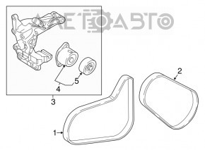 Suport cu role pentru tensionarea curelei de distribuție Hyundai Sonata 15-17 2.4 G4KJ