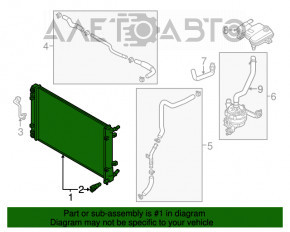 Radiatorul invertorului Kia Niro 17-22 HEV, PHEV