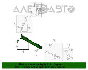 Radiatorul invertorului Hyundai Sonata 16-19 hibrid