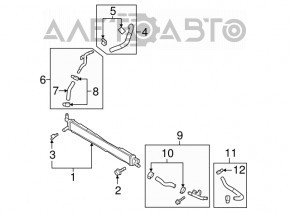 Radiatorul invertorului Hyundai Sonata 16-19 hibrid