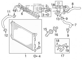 Radiator de răcire apă Hyundai Veloster 12-17, manual, nou, neoriginal, AVA