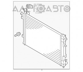 Radiatorul de răcire a apei pentru Kia Sorento 10-15 2.4