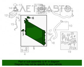 Radiatorul de răcire a apei pentru Kia Sorento 10-15 2.4