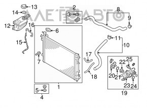 Radiator de răcire apă Hyundai Santa FE Sport 13-18 2.4 nou aftermarket KOYORAD