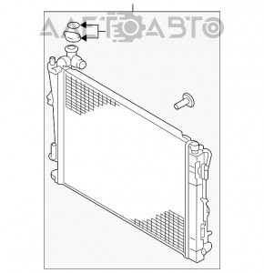 Radiatorul de răcire a apei pentru Hyundai Azera 12-17 este lovit.