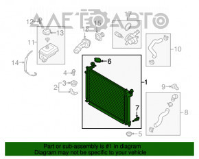 Radiator de răcire apă Hyundai Sonata 15-19 1.6T