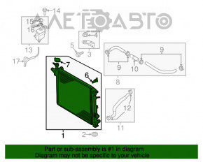 Radiator de răcire apă Hyundai Santa FE 19-20 2.4