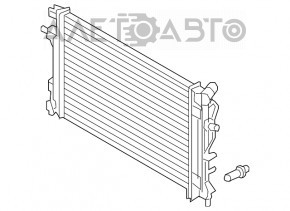 Radiatorul de răcire a apei pentru Hyundai Elantra AD 17-20 2.0 este deteriorat.