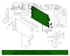 Radiator de răcire a apei Kia Niro 17-22 HEV, PHEV