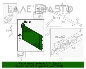 Radiator de răcire apă Kia Sorento 14-15 3.3 nou OEM original HCC