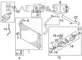 Radiator de răcire apă Kia Sorento 14-15 3.3 nou OEM original HCC