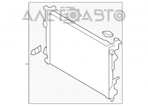 Радиатор охлаждения вода Hyundai Sonata 11-15 2.0