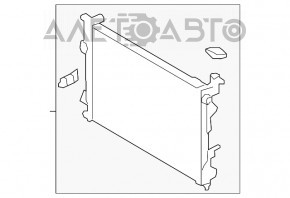 Radiatorul de răcire a apei pentru Hyundai Sonata 11-15 hibrid.