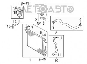 Radiator de răcire apă Hyundai Santa FE 19-20 2.4 nou OEM KOR