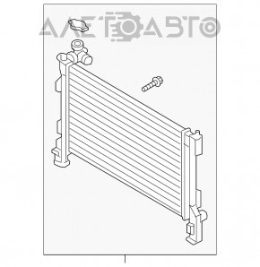 Radiator de răcire a apei Hyundai Sonata 16-19 hibrid