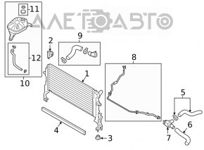 Capacul rezervorului de expansiune al sistemului de răcire Hyundai Tucson 16-20