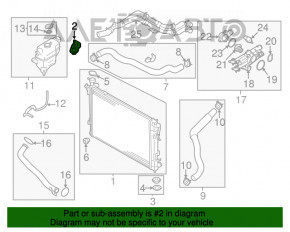 Suport radiator dreapta sus Hyundai Santa FE Sport 13-18