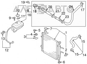 Suportul radiatorului stânga Kia Sorento 10-15 2.4, 3.3 nou OEM original