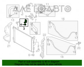 Suport radiator stânga Kia Soul 14-19