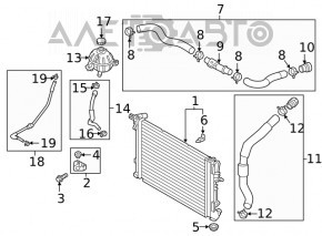 Suport radiator stânga sus Hyundai Tucson 16-20 nou OEM original