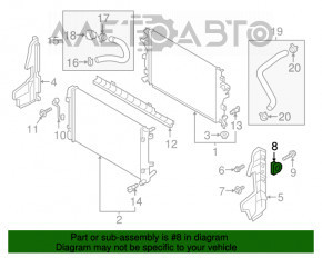 Suport radiator stânga sus Kia Niro 17-22 nou OEM original