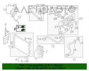 Suport radiator dreapta sus Kia Optima 11-15