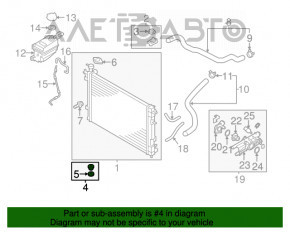 Кронштейн радиатора нижний правый Hyundai Santa FE Sport 13-18 новый OEM оригинал