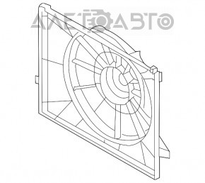 Difuzorul capacului radiatorului gol Kia Optima 11-13 hibrid