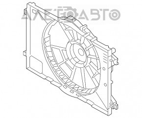 Difuzorul capacului radiatorului gol Kia Soul 14-19