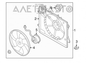 Диффузор кожух радиатора голый Hyundai Sonata 15-17 1.6T