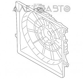 Difuzorul capacului radiatorului gol Kia Sorento 16-20 2.4