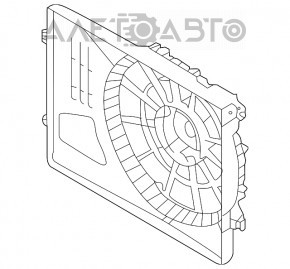 Difuzorul capacului radiatorului gol Hyundai Tucson 16-20