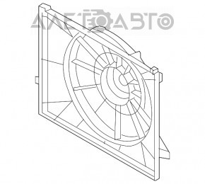 Difuzorul capacului radiatorului gol Hyundai Santa FE Sport 13-18 2.4 nou original