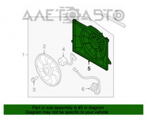 Difuzorul capacului radiatorului gol Hyundai Santa FE Sport 13-18 2.4 nou original