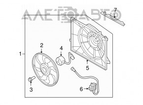 Difuzorul capacului radiatorului gol Hyundai Santa FE Sport 13-18 2.4 nou original