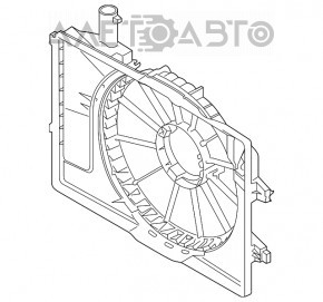 Диффузор кожух радиатора голый Hyundai Elantra AD 17-20 2.0