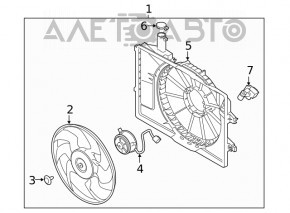 Диффузор кожух радиатора голый Hyundai Elantra AD 17-20 2.0