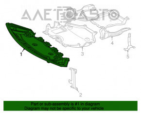 Protecția pentru bara de protecție față a Mercedes GLC 300/350e/43 16-22 este crăpată.