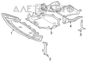 Protecția pentru bara de protecție față a Mercedes GLC 300/350e/43 16-22 este crăpată.