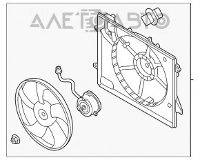 Difuzorul capacului radiatorului asamblat pentru Hyundai Sonata 15-17 1.6T