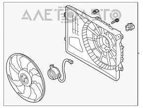 Difuzorul carcasei radiatorului asamblat Hyundai Tucson 16-20 2.0, 2.4 nou neoriginal.