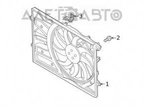 Difuzorul carcasei radiatorului asamblat pentru Hyundai Santa FE 19-20 2.4