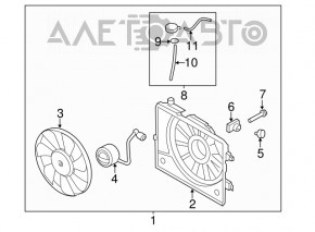 Suportul pentru bara spate dreapta interior Honda Civic X FC 16-21 4d nou neoriginal.