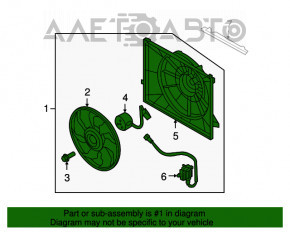 Difuzorul carcasei radiatorului asamblat pentru Hyundai Santa FE Sport 13-18 2.4, nou, original