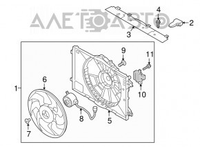 Difuzorul carcasei radiatorului asamblat Kia Niro 17-22 HEV, PHEV nou OEM original